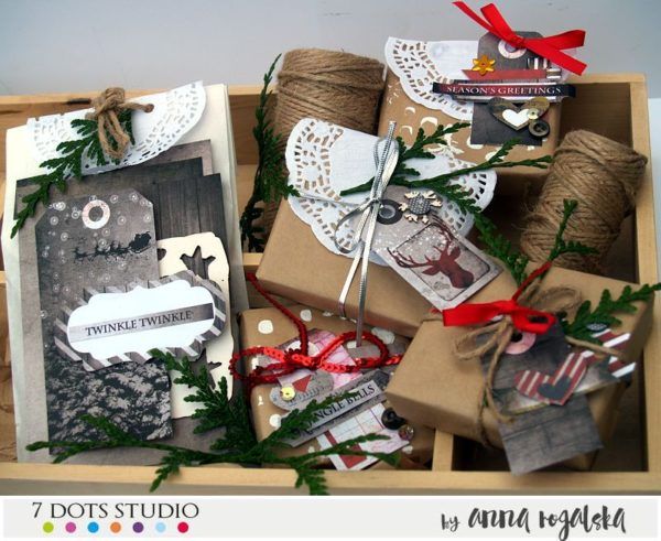 advent calendar and paper bags by anna rogalska december memories kit
