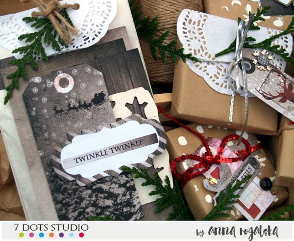 advent calendar and paper bags by anna rogalska december memories kit