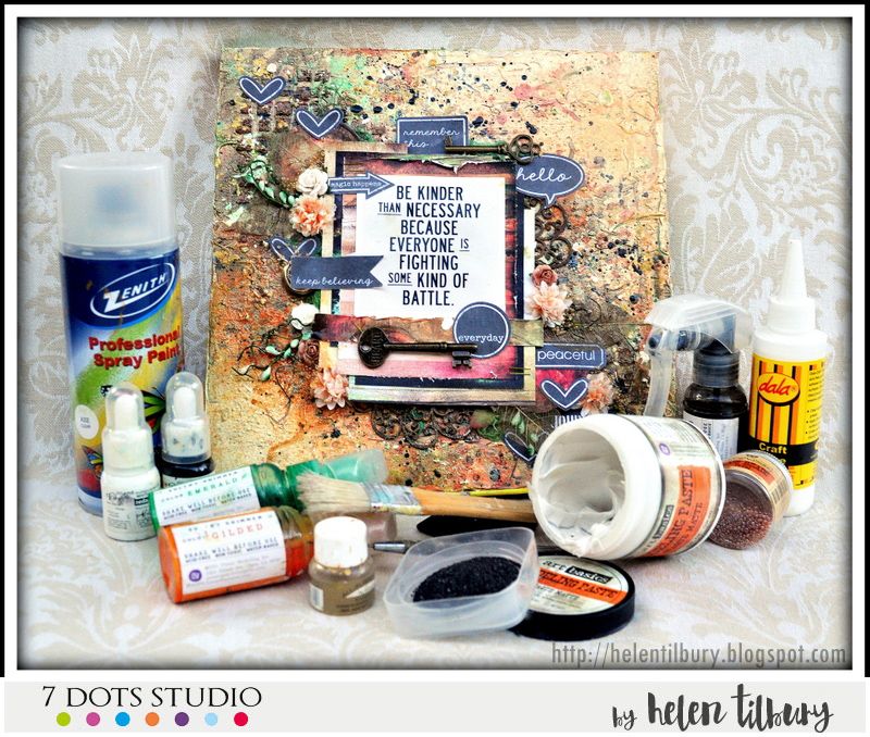 “Be Kind” Canvas Tutorial by Helen Tilbury {Dreamer/ Illumination/ Soulmates Collections}
