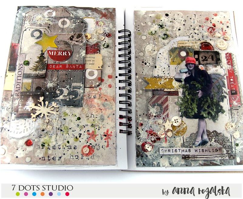 art journal video by Anna Rogalska – December Memories Kit