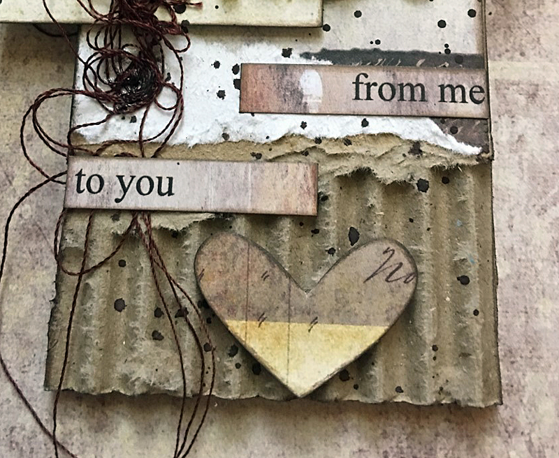 cardboard tags by louise nelson