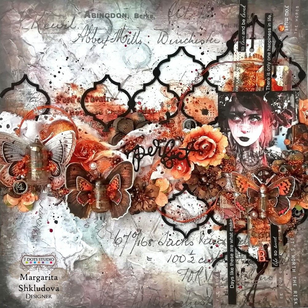 game of Сontrasts mixed media layout 7 dots studio
