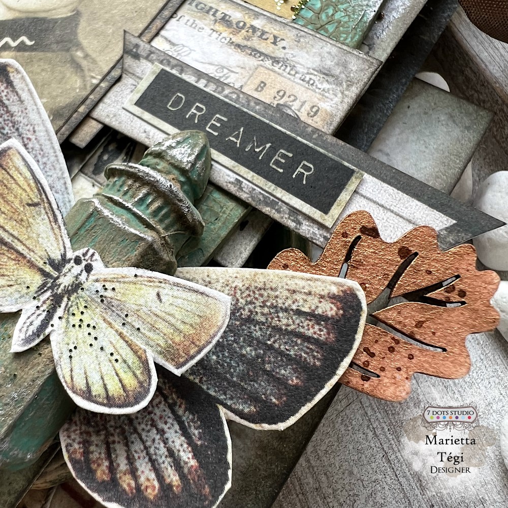 butterfly effect vintage atc by marietta 7 dots studio