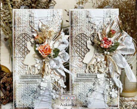 two wedding cards by ankarika craft