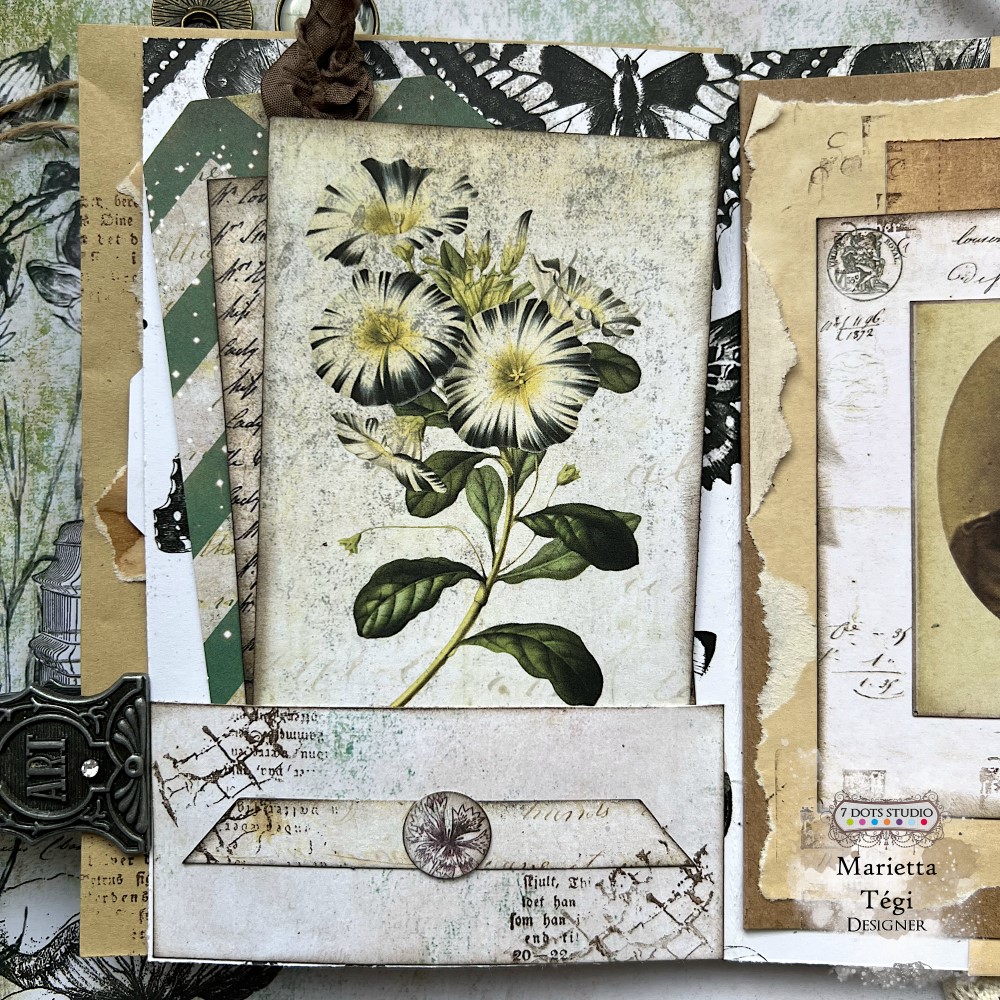 garden party mini album with envelopes