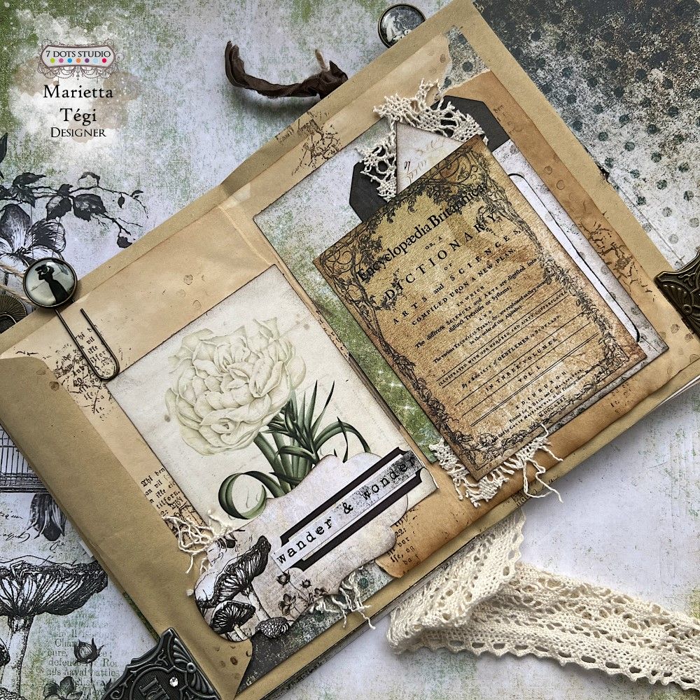 garden party mini album with envelopes